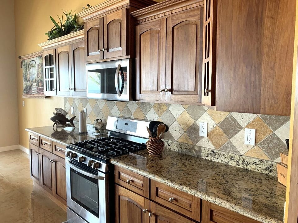 More than ample work areas for meal preparation 