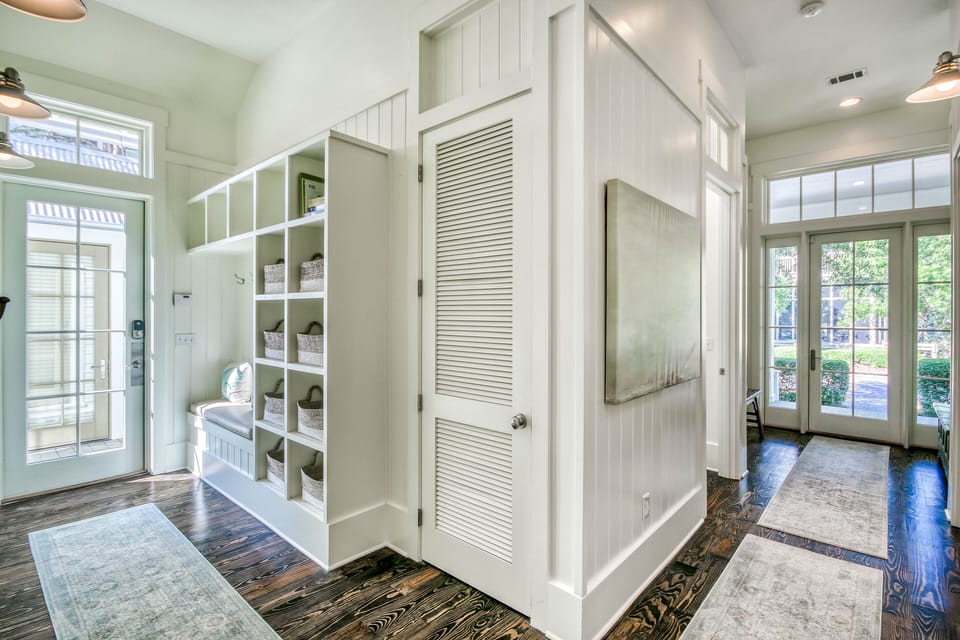 Side Entrances of the Home with Custom Storage Space