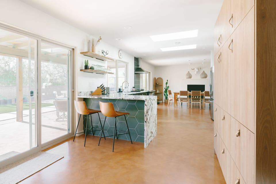 Cook, chat, and relax—all in this beautifully open space.