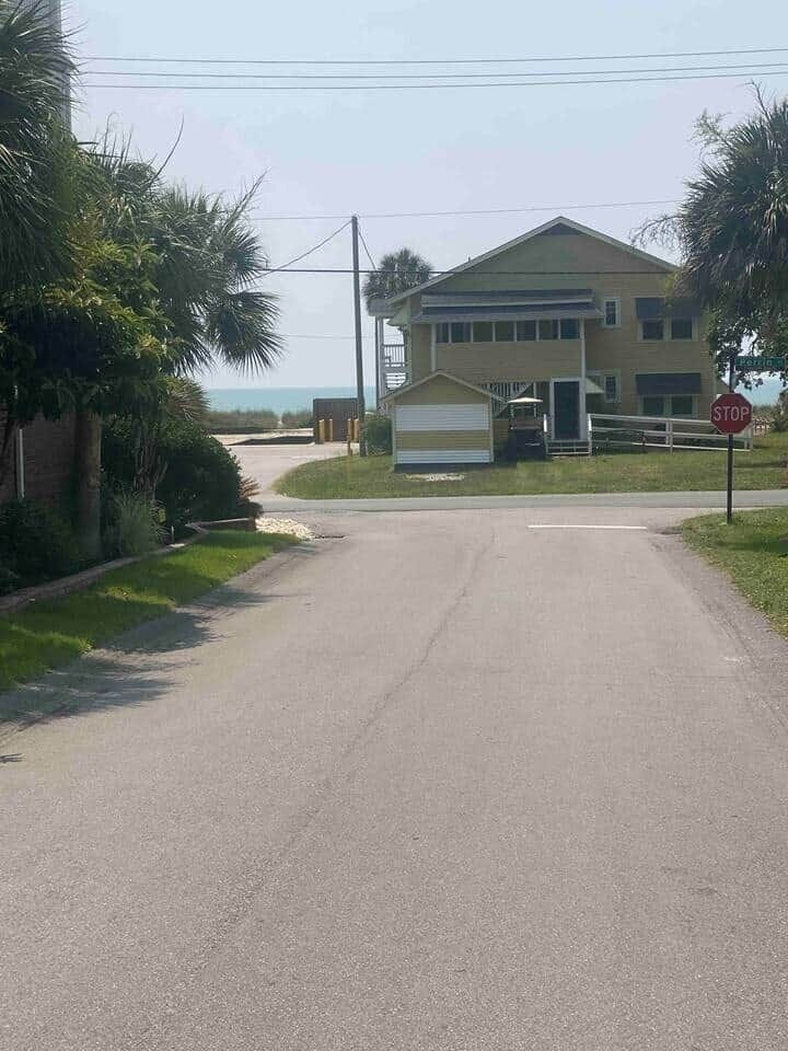 Ocean view from top of driveway