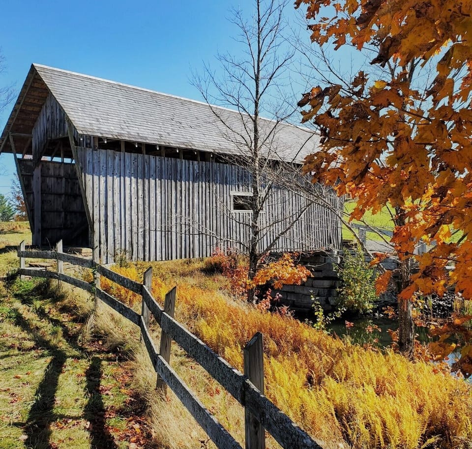Covered bridge across from home