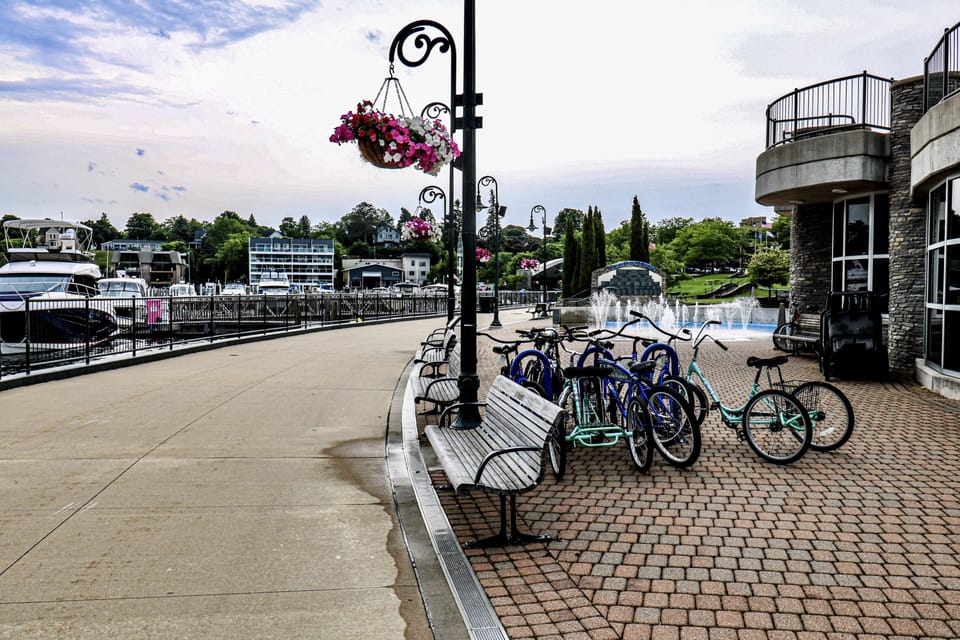Sitting area near Charlevoix Marina/downtown