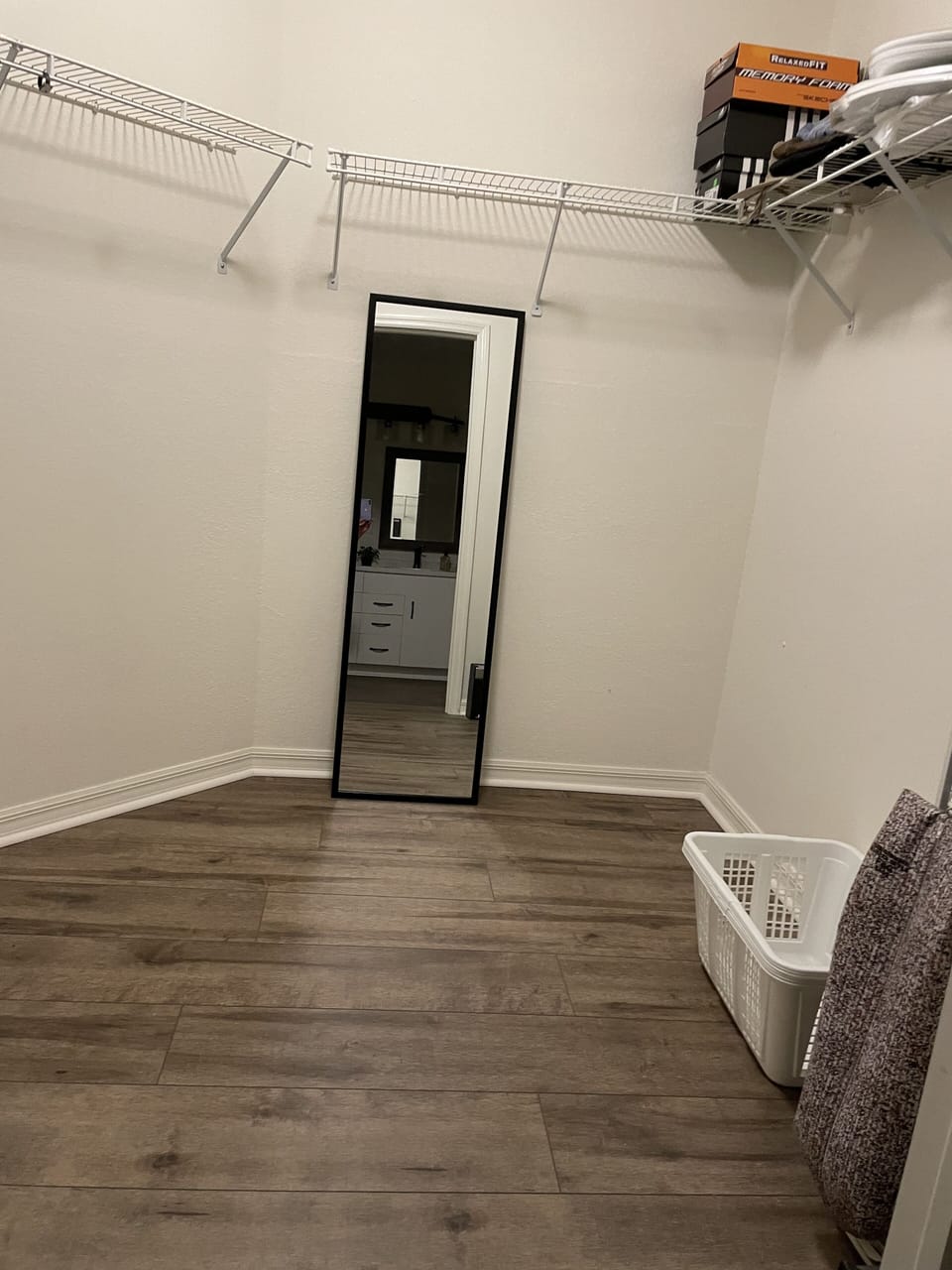 Master bedroom walk in closet