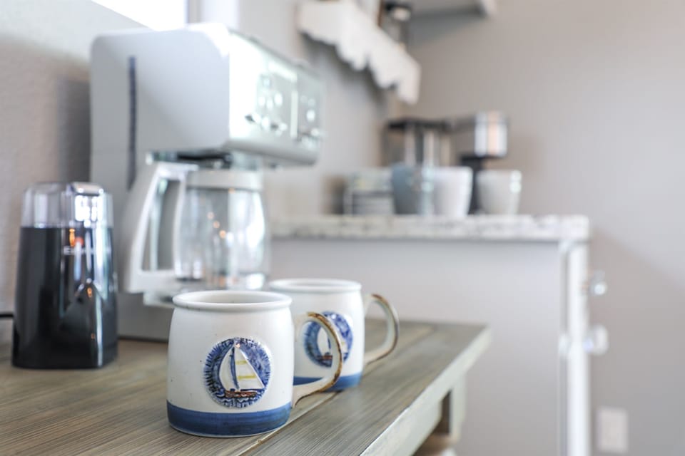 All set for your morning wake up... a fully stocked coffee bar awaits you.