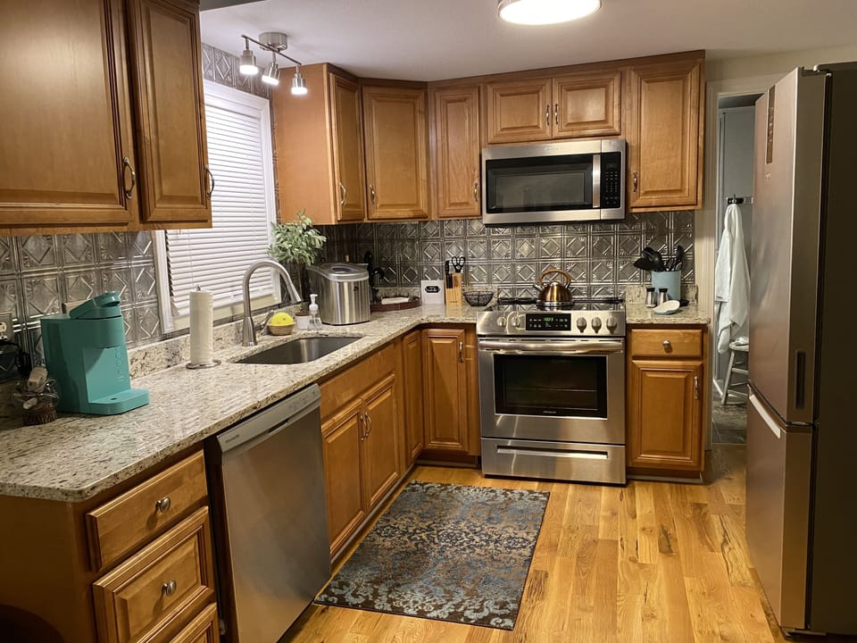 New appliances, every utensil we could think of for you