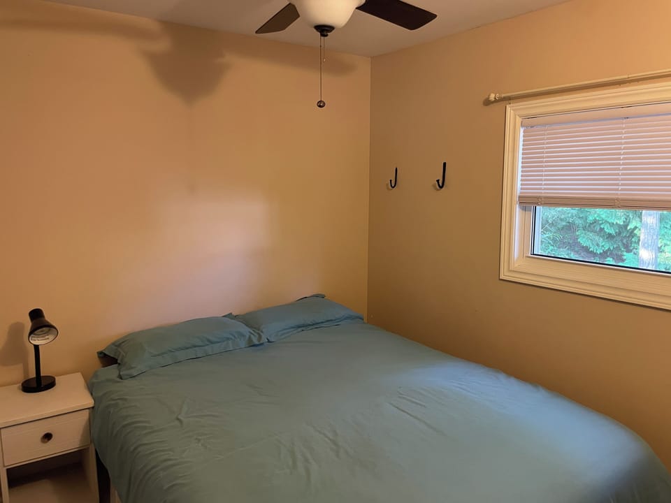 Master bedroom with ceiling fan