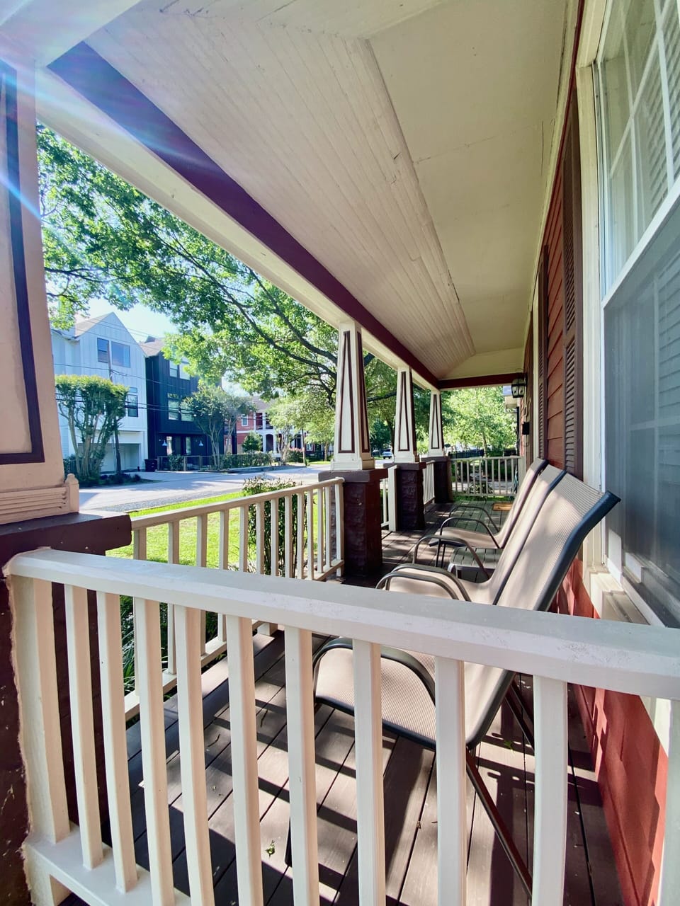 Enjoy morning coffee or afternoon drinks on the comfortable porch.