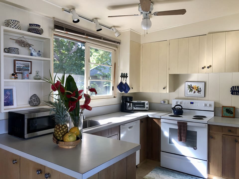 Full kitchen with morning sun light 