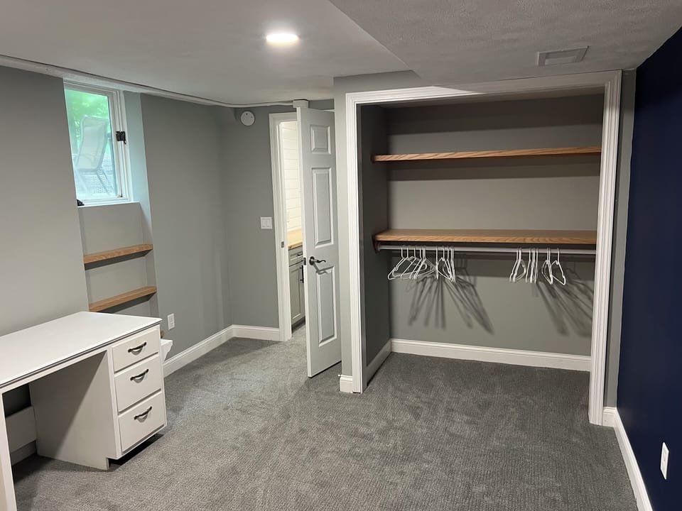 Basement Bedroom with Queen Bed