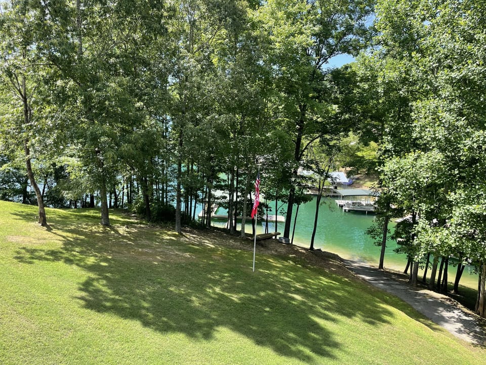 View from the deck down to the lake