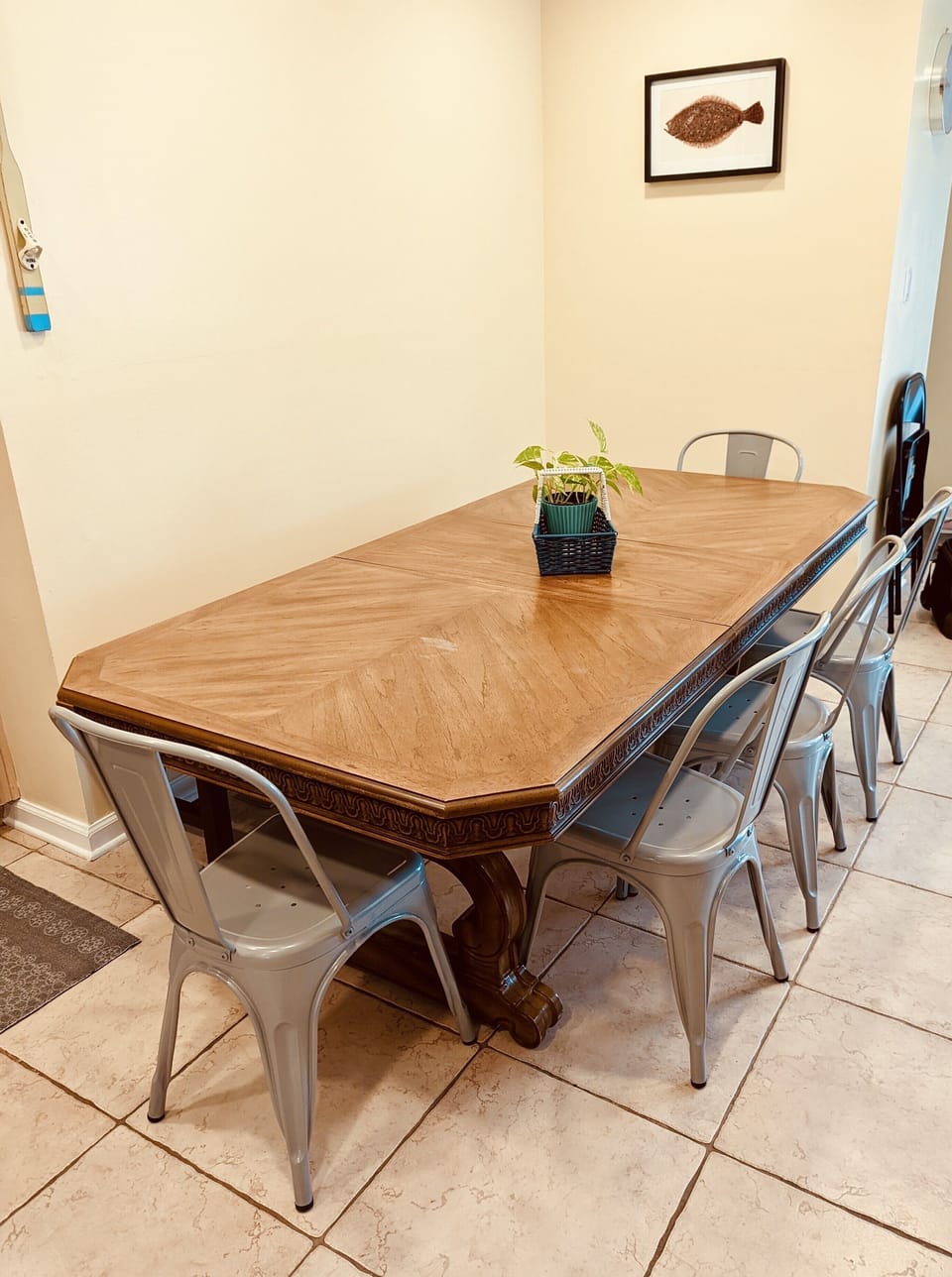 Our dining table seats 8 people.  