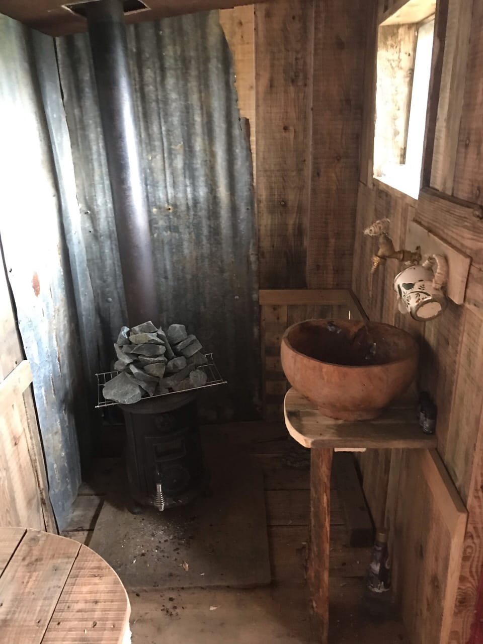 fired by a woodburning stove