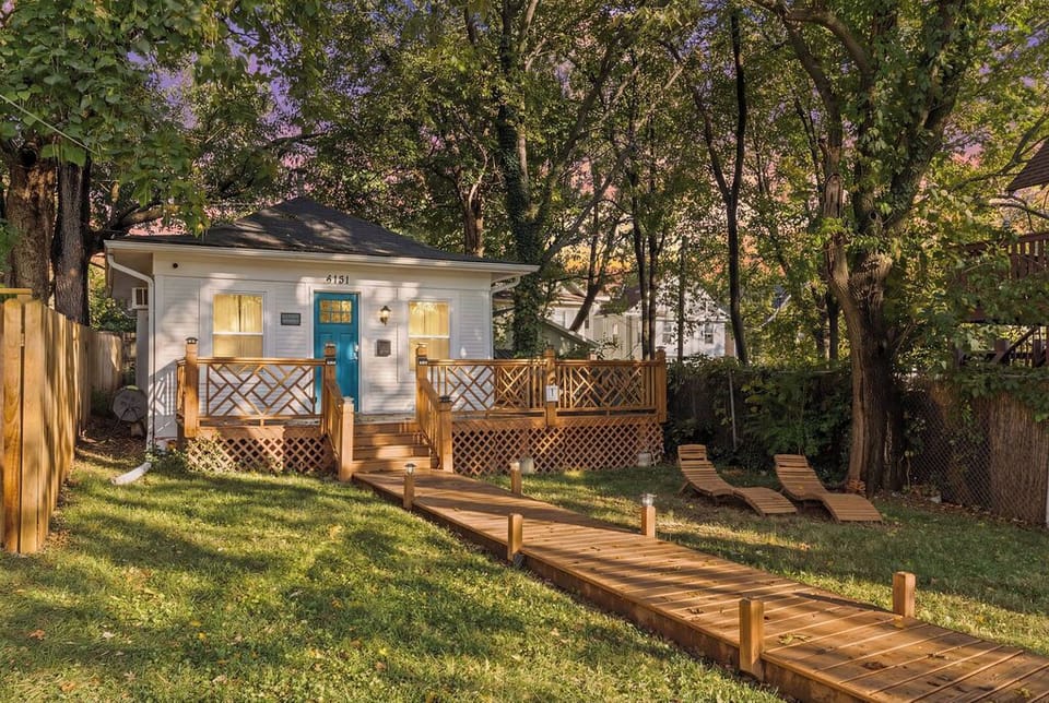 Beautiful tree-shaded setting with a wide front walk and private outdoor space, just minutes from the Plaza and Westport