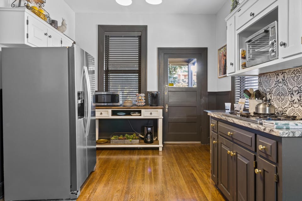 Coffee and snack station set up for guest convenience, making every morning of your Kansas City stay easy and enjoyable.