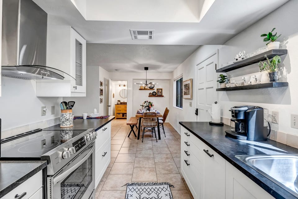 Fully Equipped Kitchen and an Electric Range