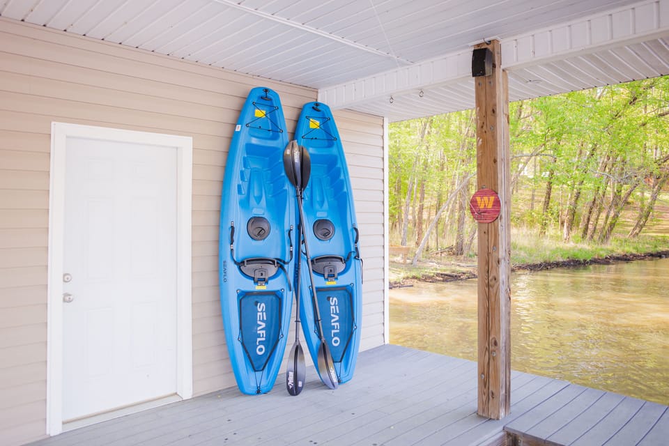 Two kayaks and paddles for guests to enjoy!