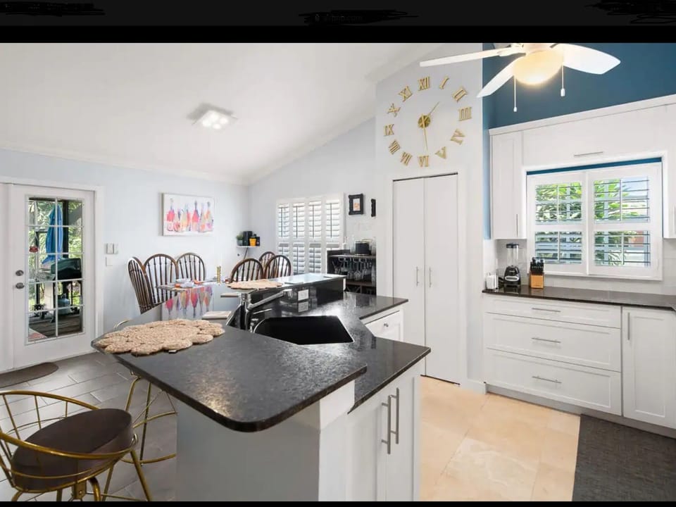 The Kitchen, dining and living room are all 1 open great room w/vaulted ceiling