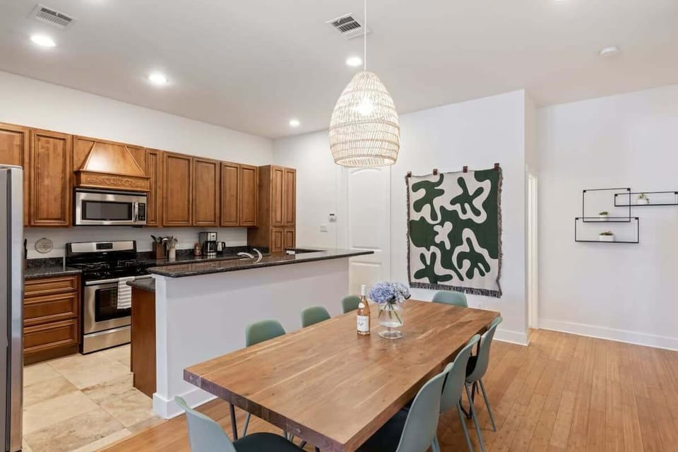 Dining and kitchen areas