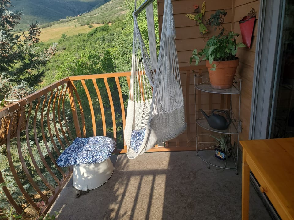 spring balcony view