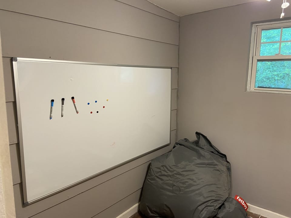 Bedroom converted to playroom. 