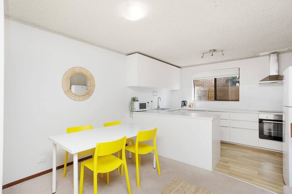 Dining area with open kitchen