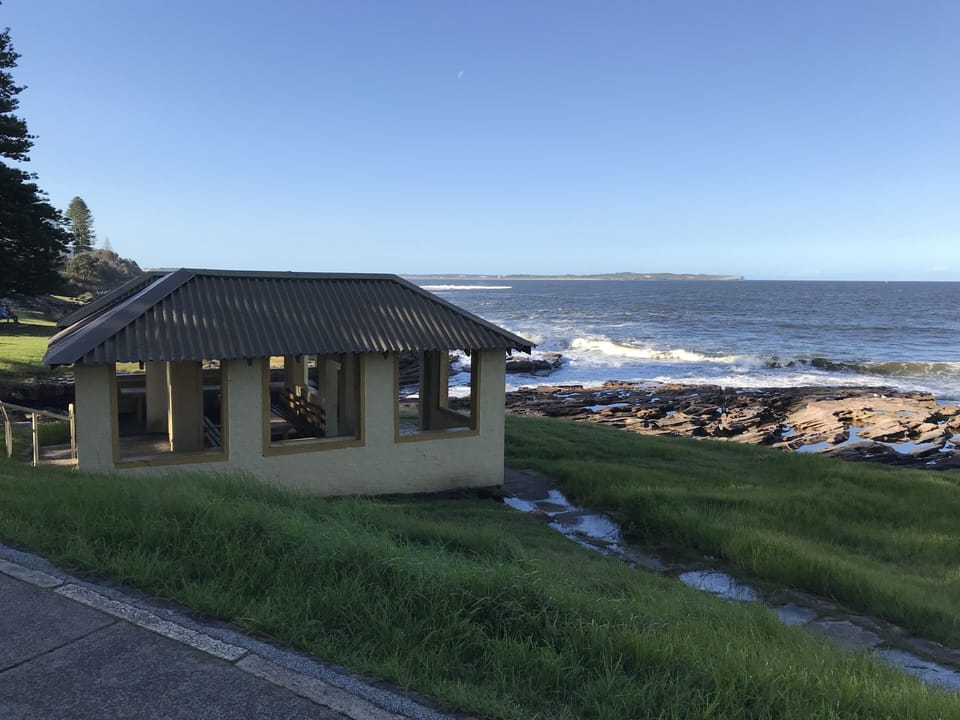 Shelly beach picnic pavilion (about 50 m walking distance from the apartment)