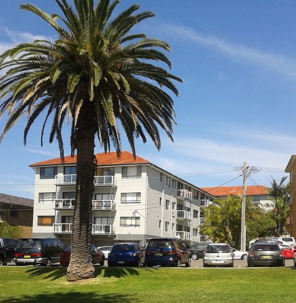 Building view from Shelly park. The apartment is on the first floor on the right