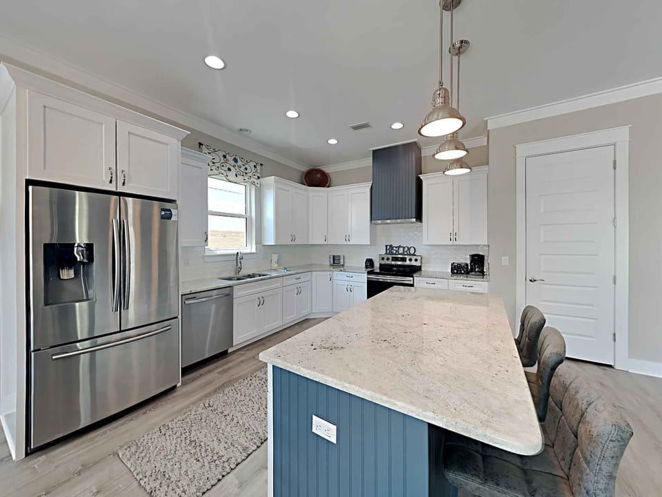 Kitchen with Breakfast Bar - First Floor