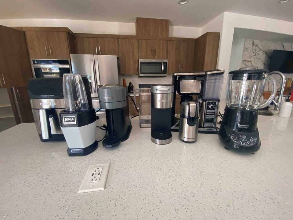 Small appliances. Coffee options include Nespresso, Keurig, Ninja.
