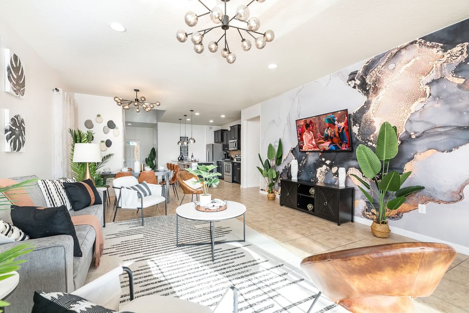The main floor is perfect for entertaining a large group.