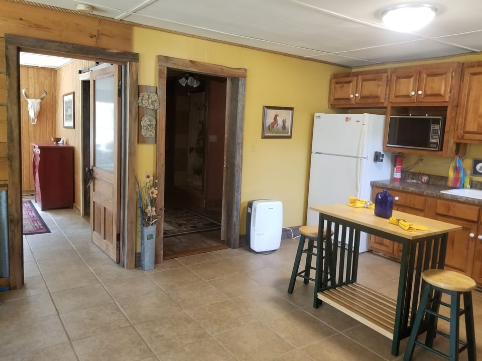 looking from the front door toward bathroom and bedroom