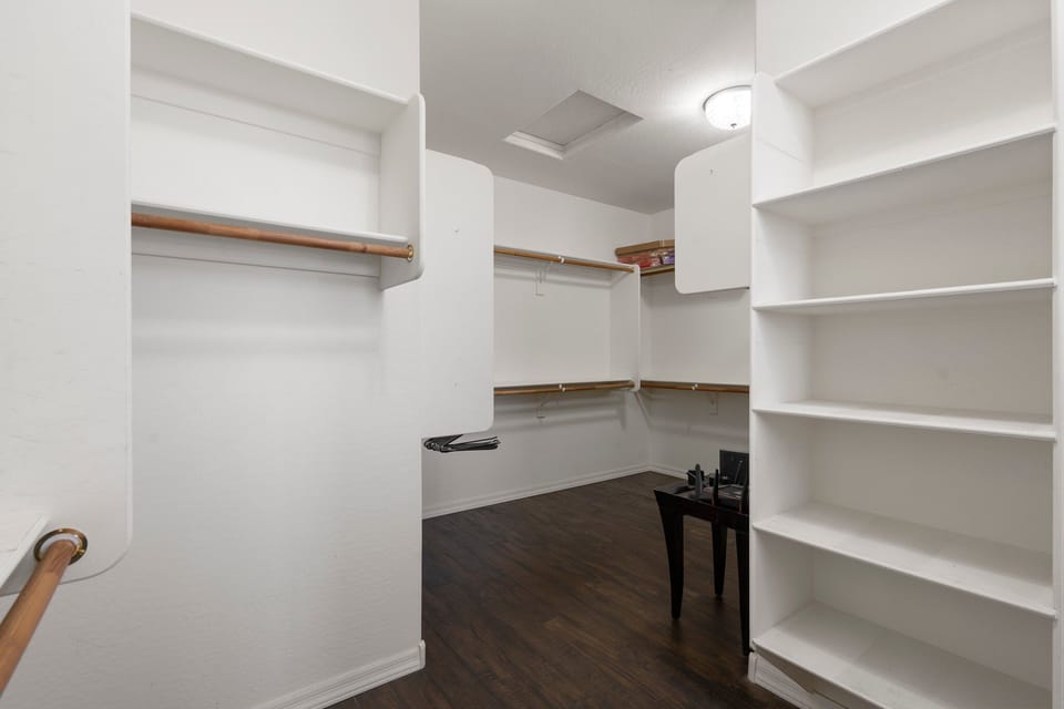Master closet- It is bigger than a bedroom!