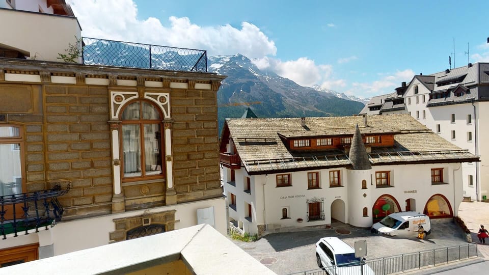view from the holidayapartment st. moritz