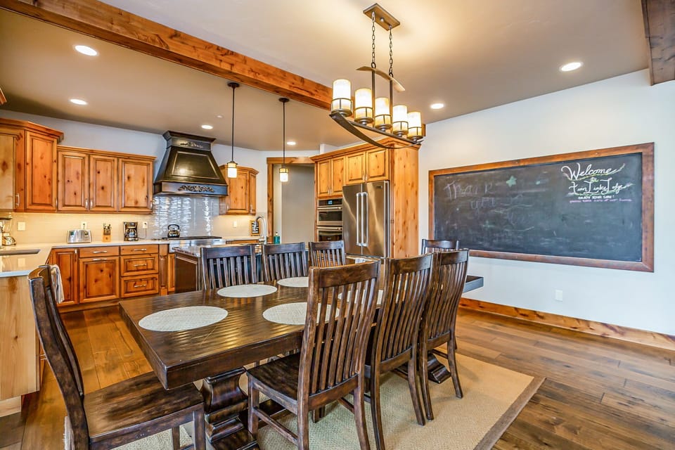 Seamless kitchen and dining flow with designer cabinetry and entertainer-friendly layout