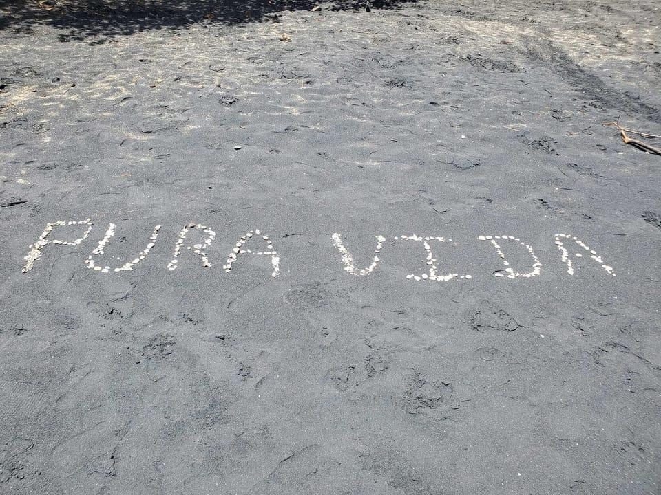 Ocotal's black sand beach. Pura Vida!