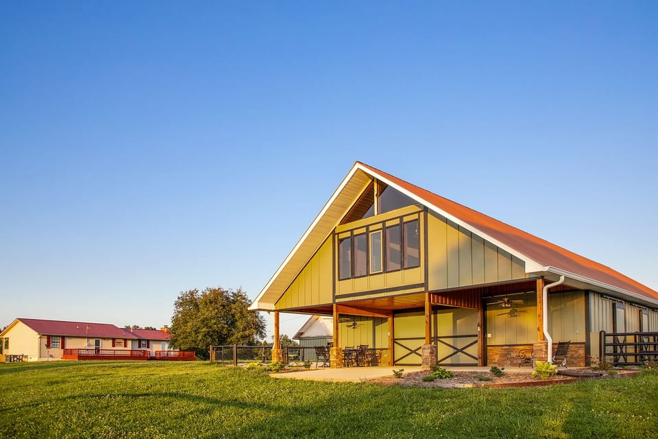 Beautiful Horse Barn with 2 Loft Apartments available for rent on second floor.