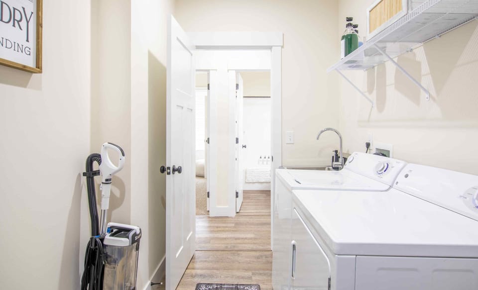 Laundry room with washer and dryer