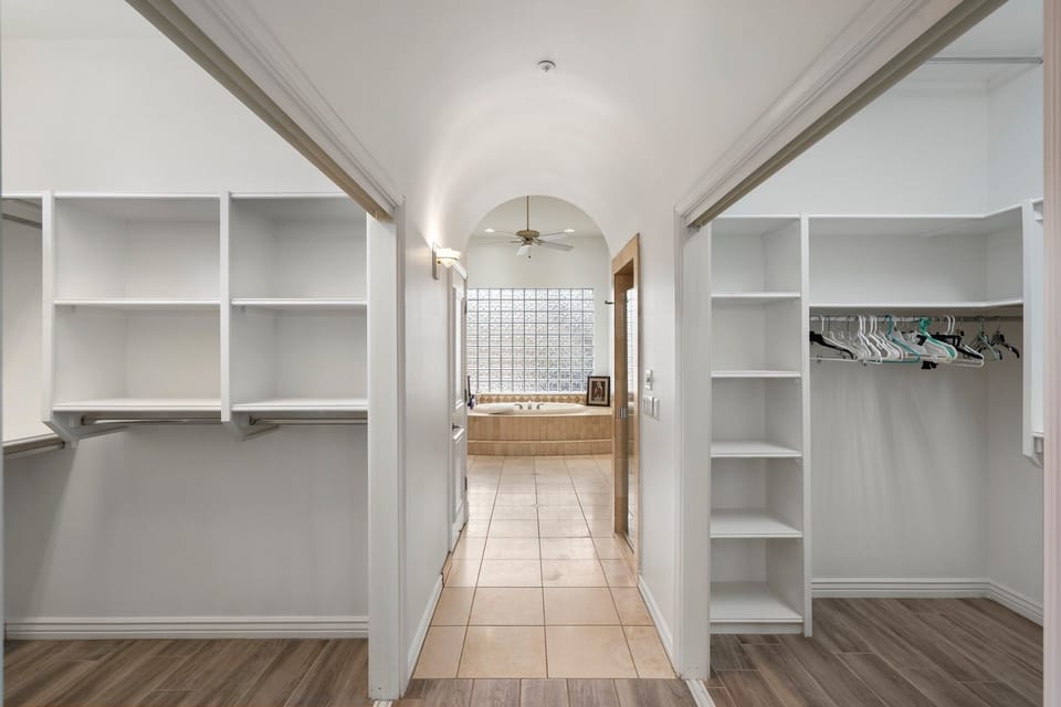 Master walk-in closets