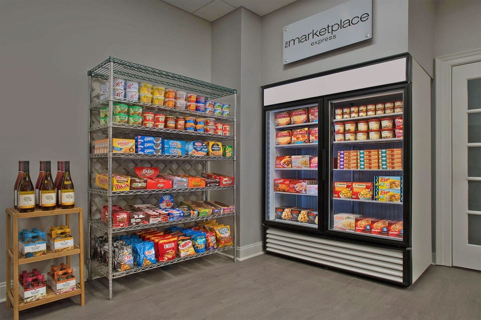 Convenient market place on site