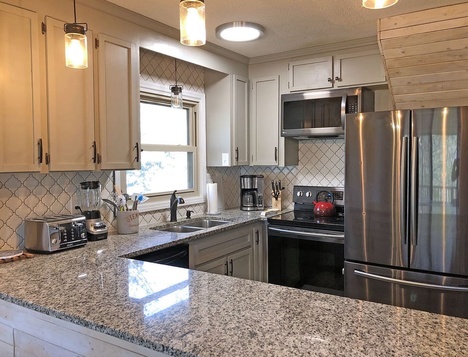 The Kitchen is well-stocked for home cooking.