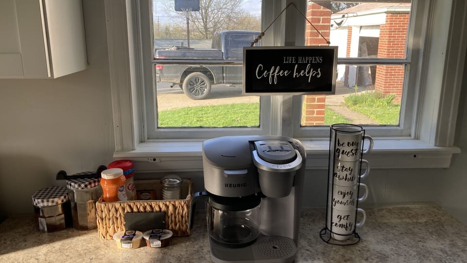 Coffee bar ready to get everyone's day started along with some local treats.