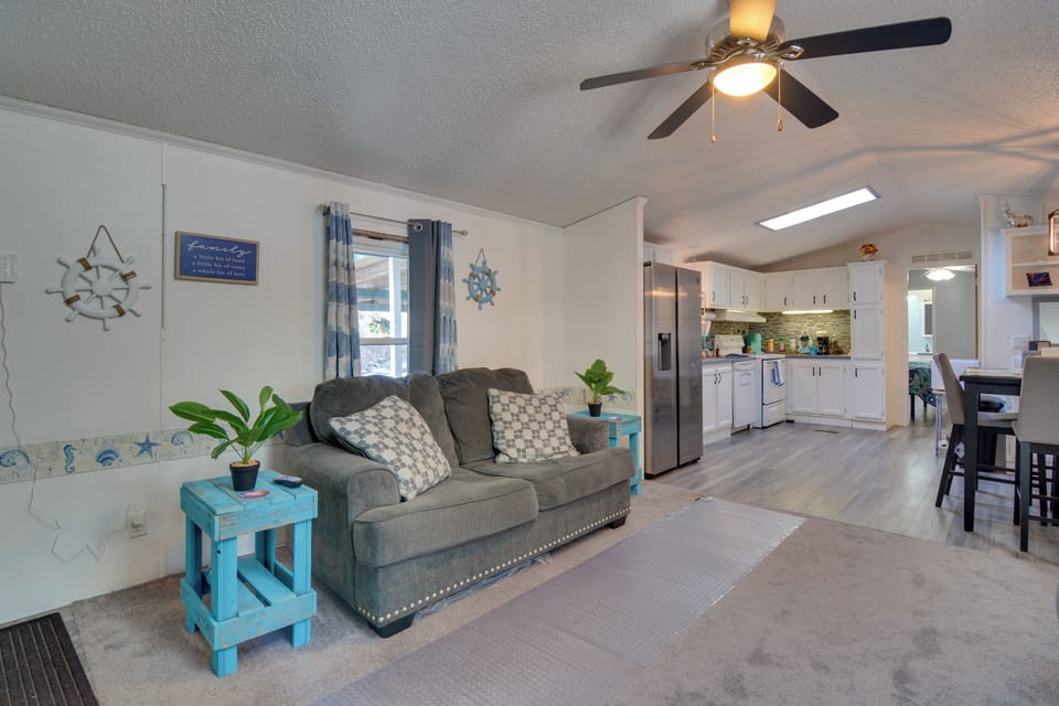 Living Room | Smart TVs | Electric Fireplace | Central Heat & A/C