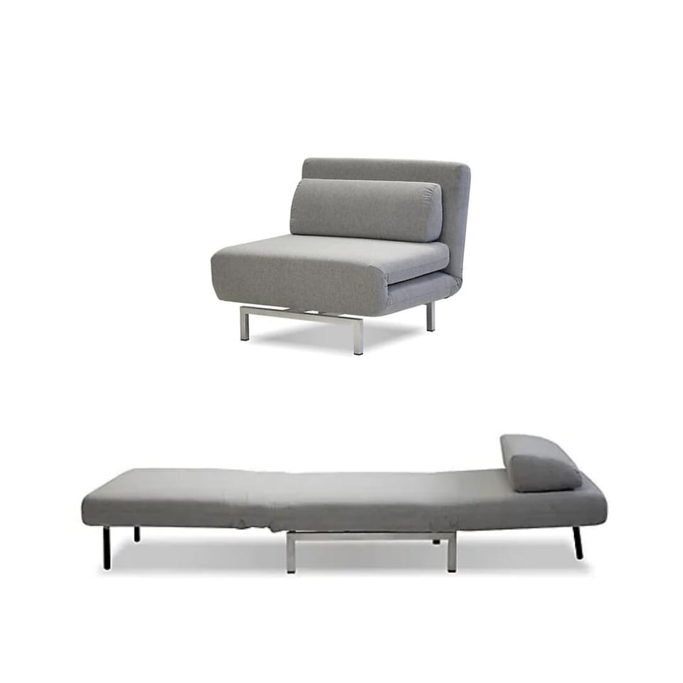 Sofa chairs (2) in living room and master bedroom convert to single beds 