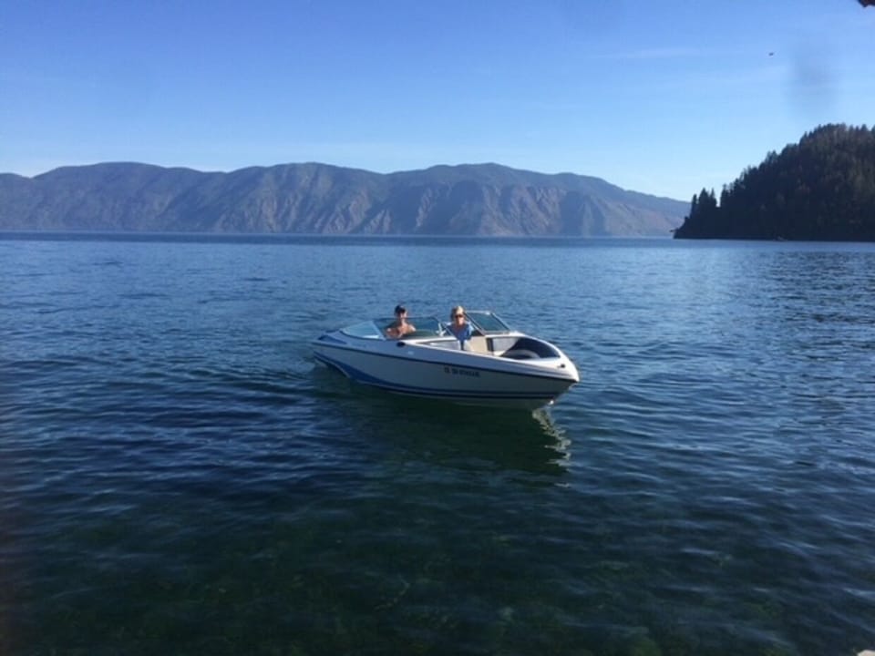 Enjoy boating and fishing on beautiful and crystal clear Lake Pend Oreille. 