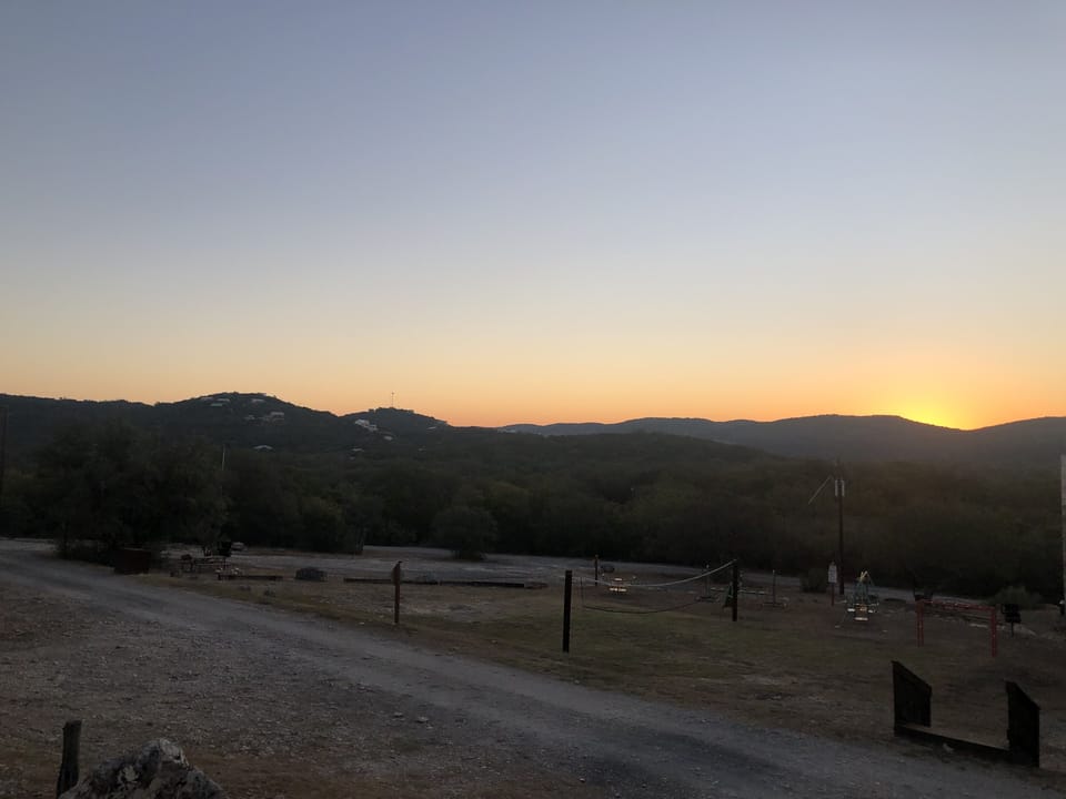 Sunrise from porch 