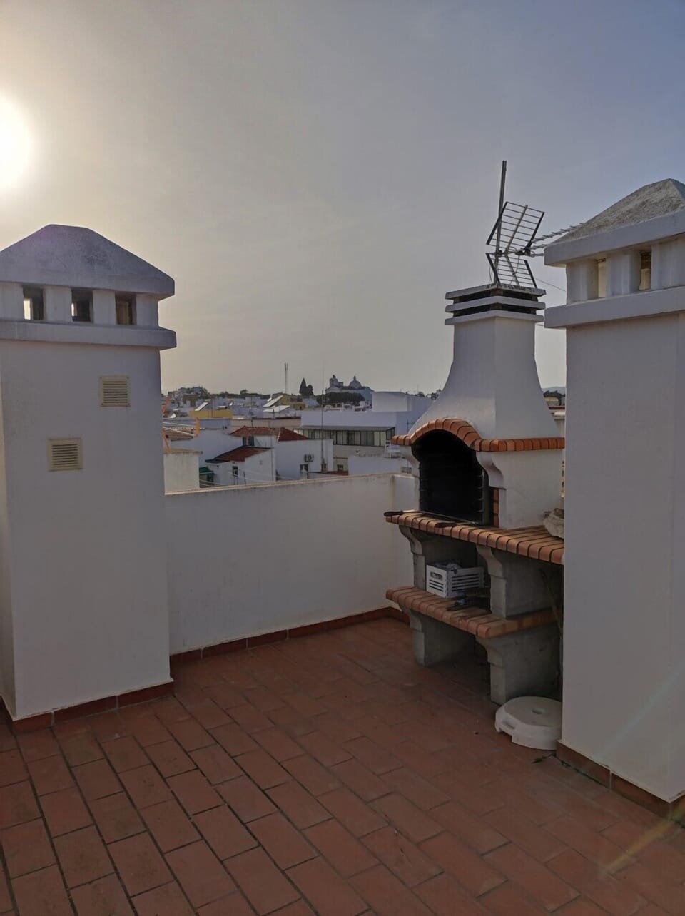 Terraço com churraco comum