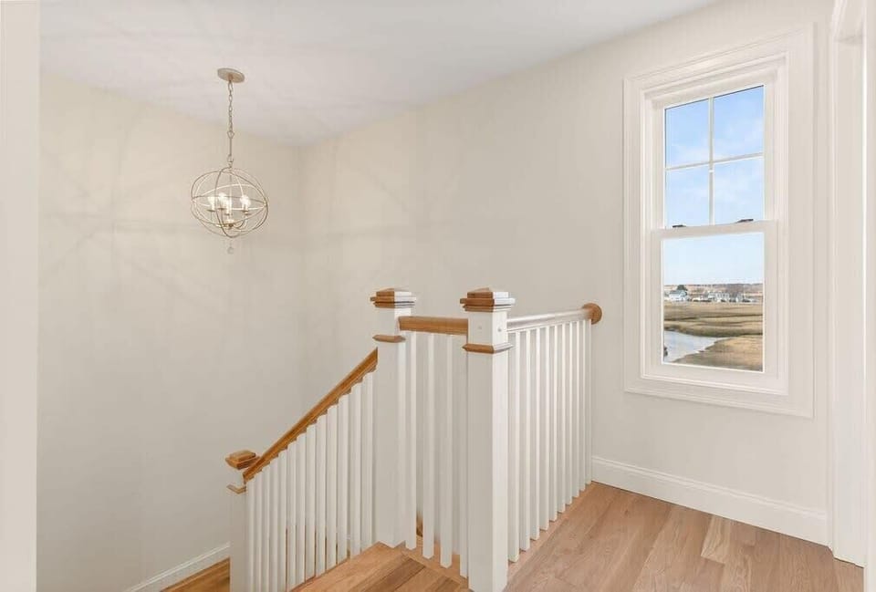 Stairs leading up to the second floor