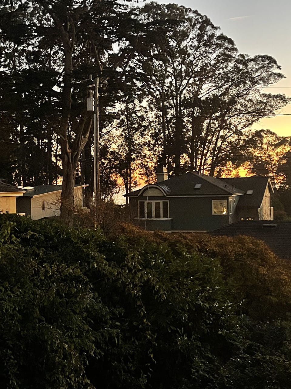 The view from the master bedroom porch. 