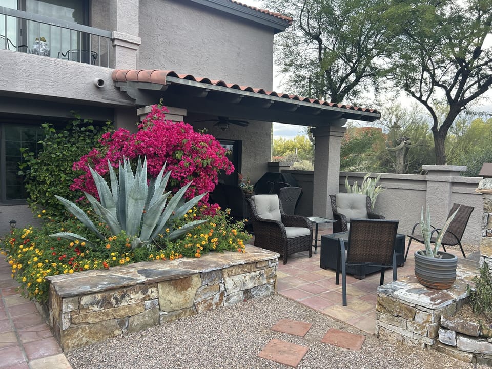 Private courtyard area