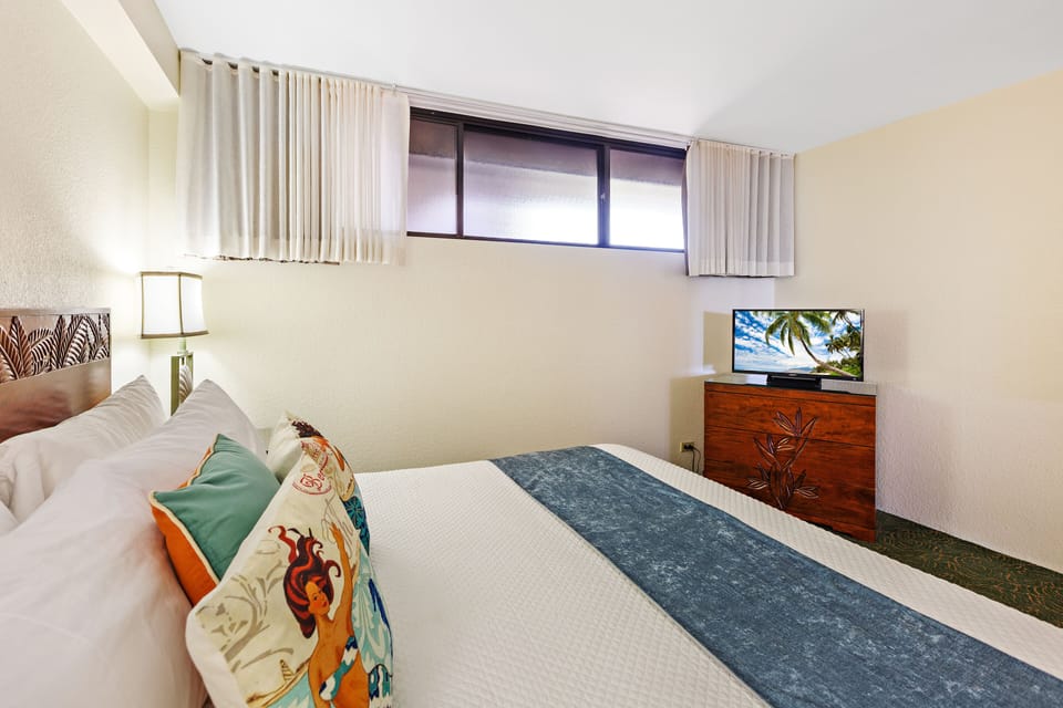 Flat screen TV in the bedroom